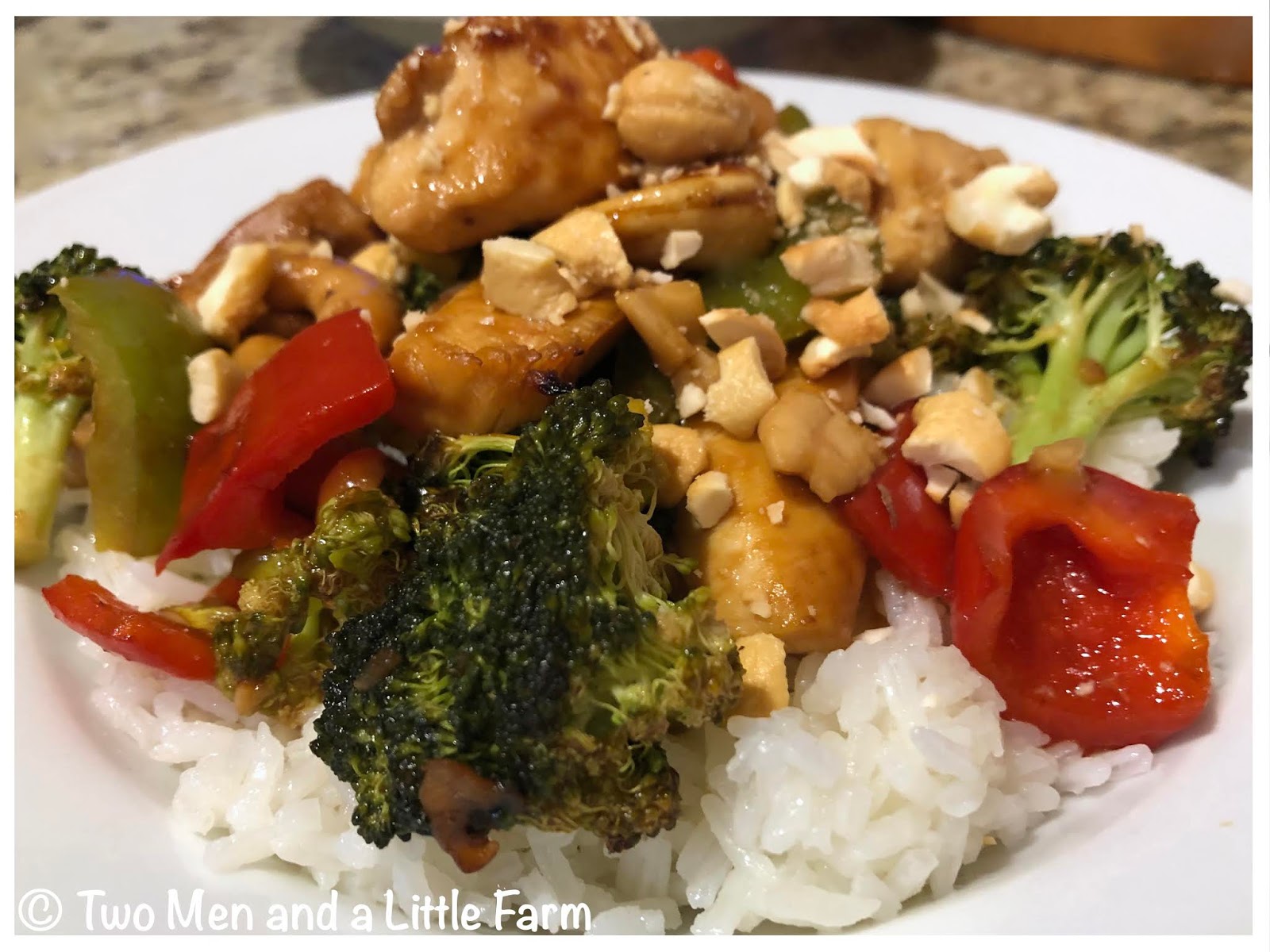 Two Men and a Little Farm: CASHEW CHICKEN AND VEGETABLES SHEET PAN RECIPE