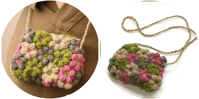 bolsos, flores crochet, motivos ganchillo, labores, diys
