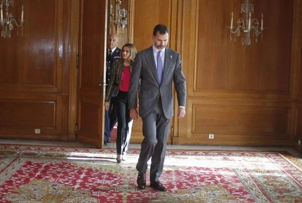 Crown Prince Felipe and Crown Princess Letizia in Oviedo for attend several meetings as part of 2012 Prince of Asturias Awards