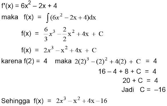 Penerapan Integral Tak Tentu