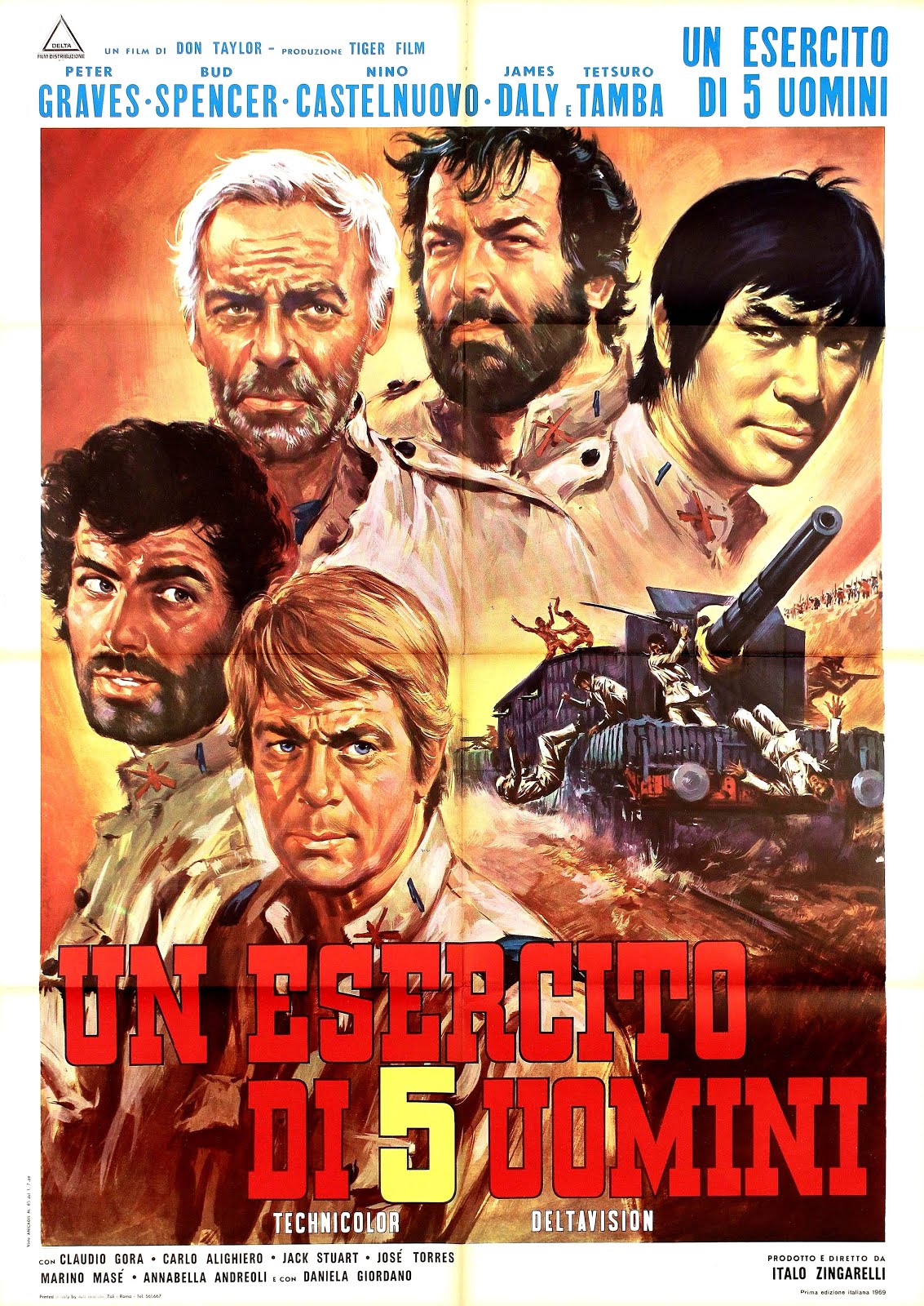 5 hommes armés (1969) Don Taylor , Italo Zingarelli - Un esercito di 5 uomini (15.03.1969 / 1969)