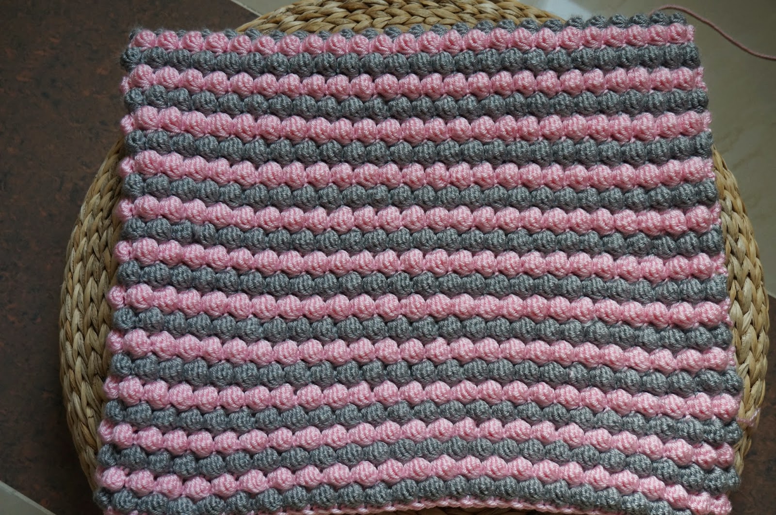 How to crochet the bobble stitch blanket