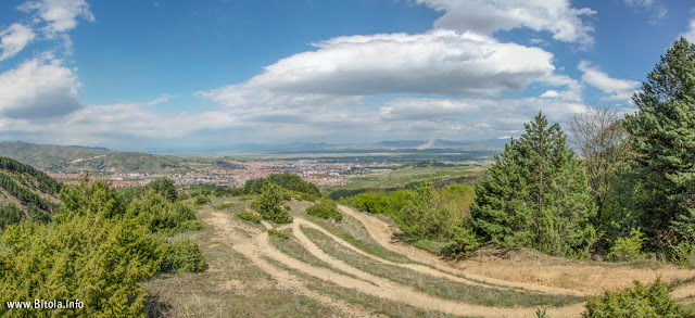 Bitola city Panorama - view from Neolica Hiking Trail