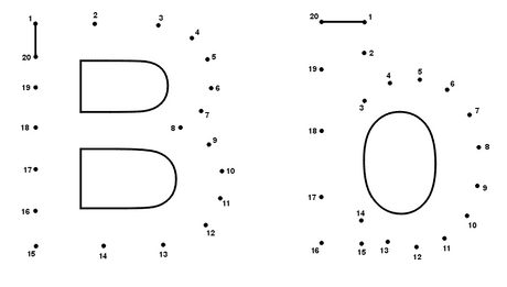 Free for kids: Letter Bb Dot-to-dot