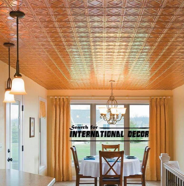 Decorative ceiling tiles with original designs and types