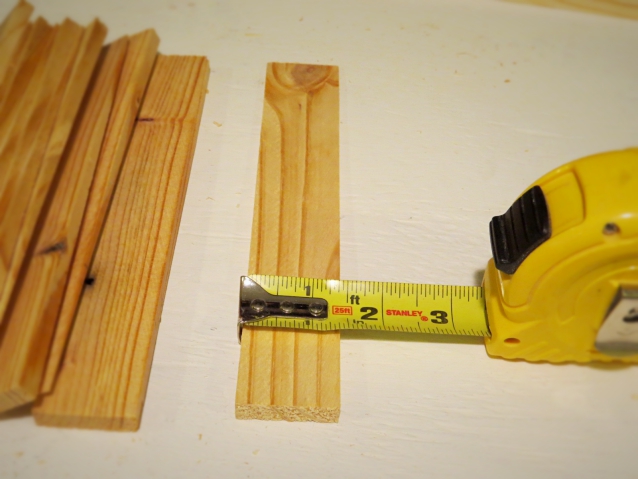 measuring a wood shim