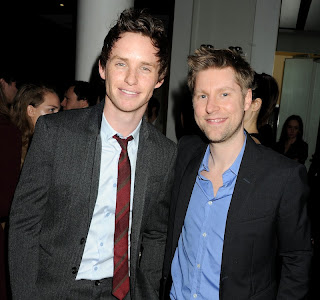 Eddie Redmayne and Christopher Bailey at the Burberry event in Knightsbridge London
