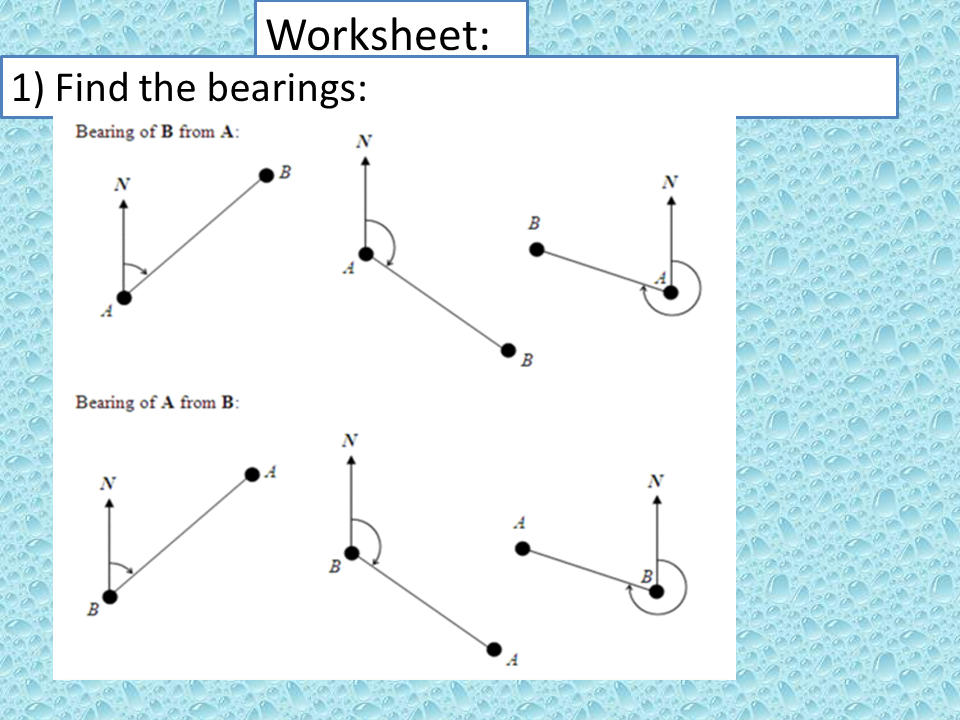 Math 8 chapter 9 Bearings aingsnd scale draw