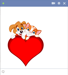Big heart kitty-puppy icon