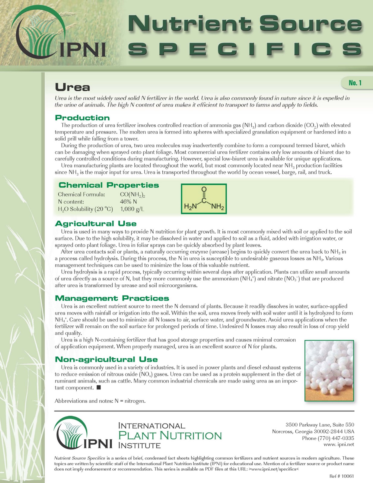 Managing Plant Nutrients Urea fertilizer... the basics