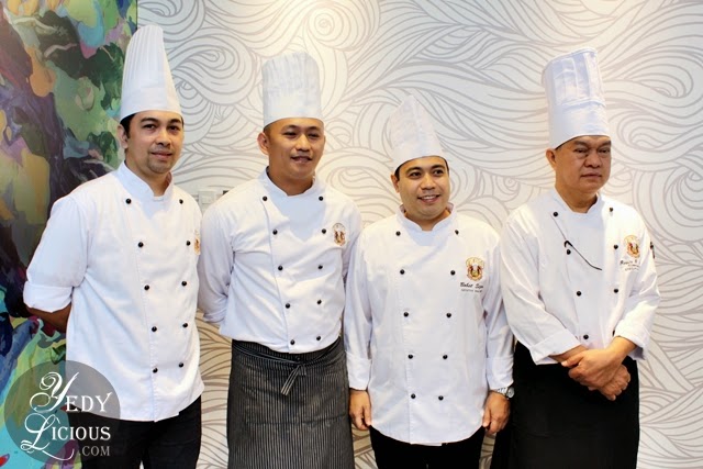 Vikings Corporate Chef Ross, Vikings SM Megamall Executive Chef Jason, Sous Chef Bon, and Sous Chef Obet