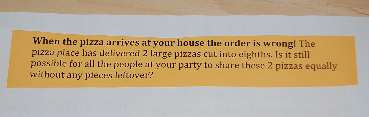 Thinking of Teaching: Fractions Part 2- Problem Solving and Math Talk