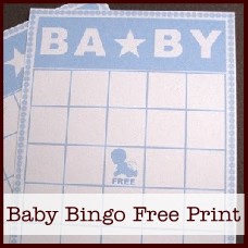 baby bingo free printable cards
