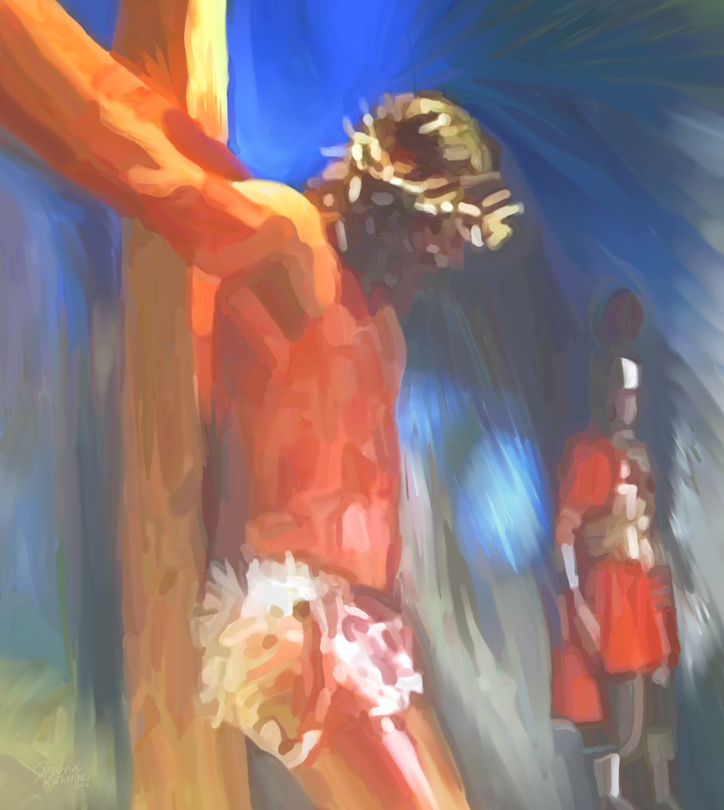 Paintings-of-Artists-Original-Unusual- Art: Jesus On The Cross