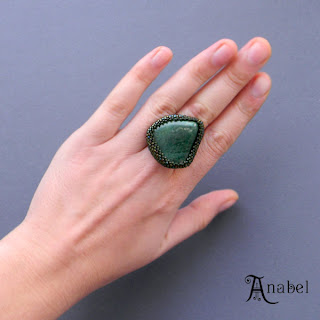 купить кольцо с камнем, бисером, оригинальные украшения эльфийские