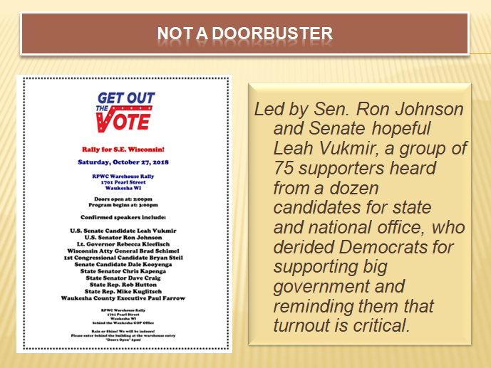 Retiring Guy's Digest Waukesha County GOP hosts warehouse sale for