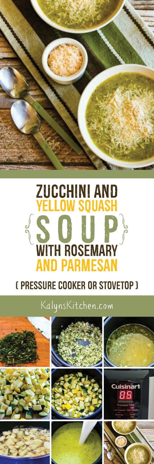 Pressure Cooker (or Stovetop) Zucchini and Yellow Squash Soup with