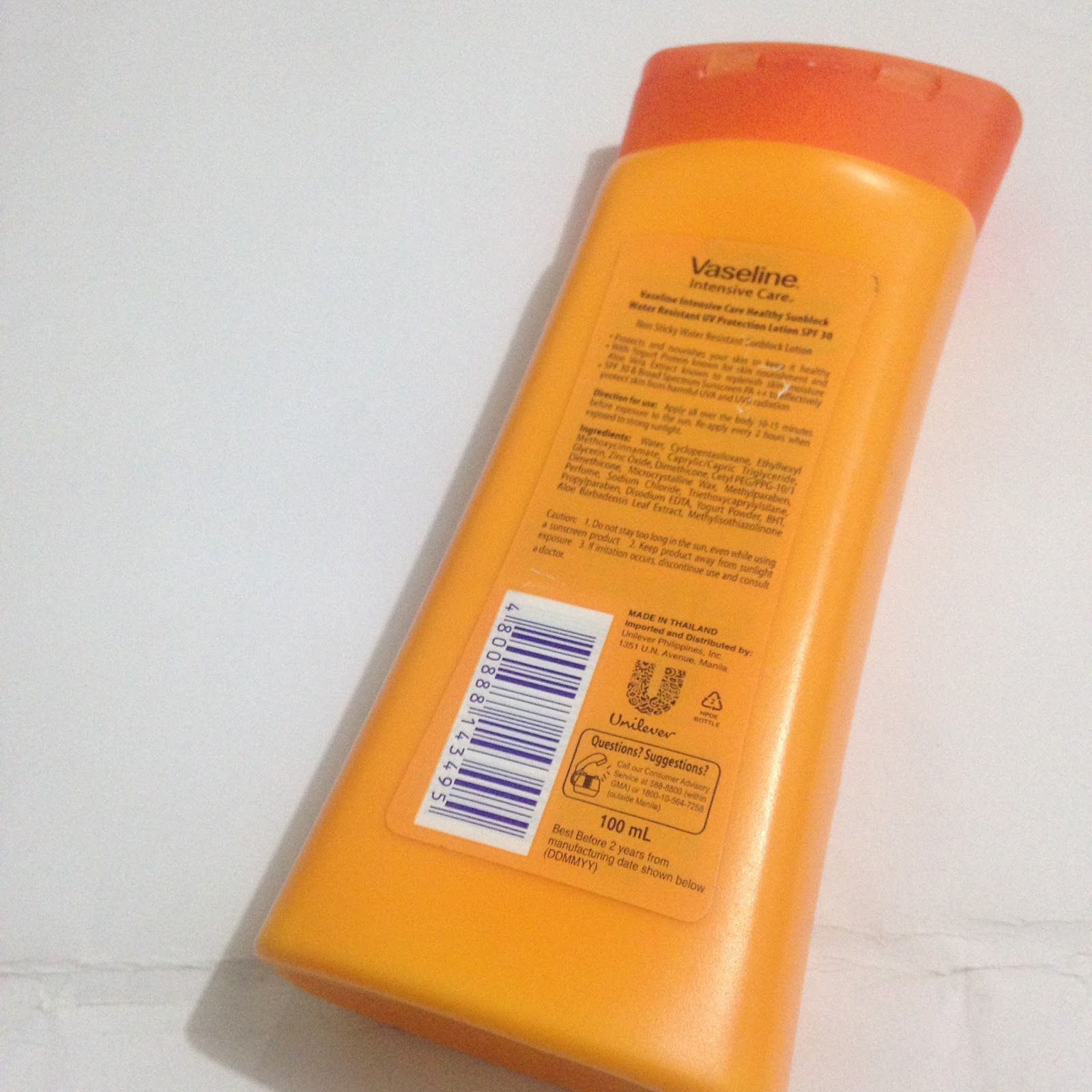 Vaseline Healthy Sunblock Water Resistant UV Protection Lotion Review
