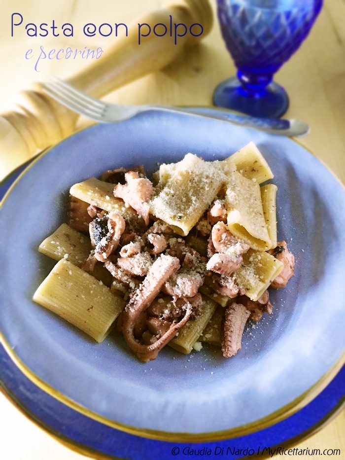 rigatoni con polpo e pecorino