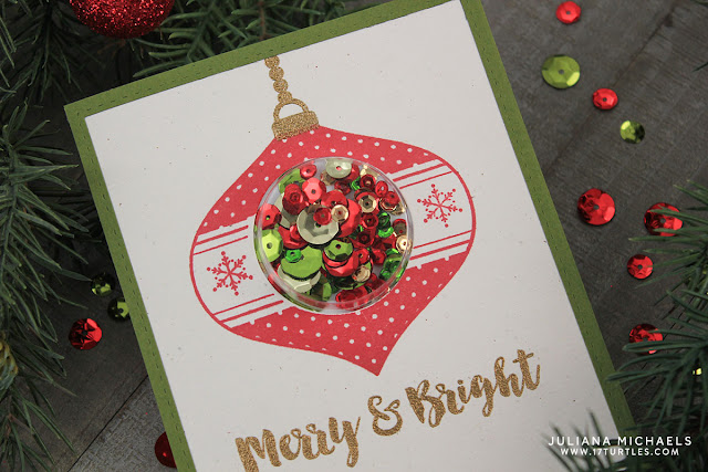 Jillibean Soup Holiday Shape Shaker Card Ornament by Juliana Michaels