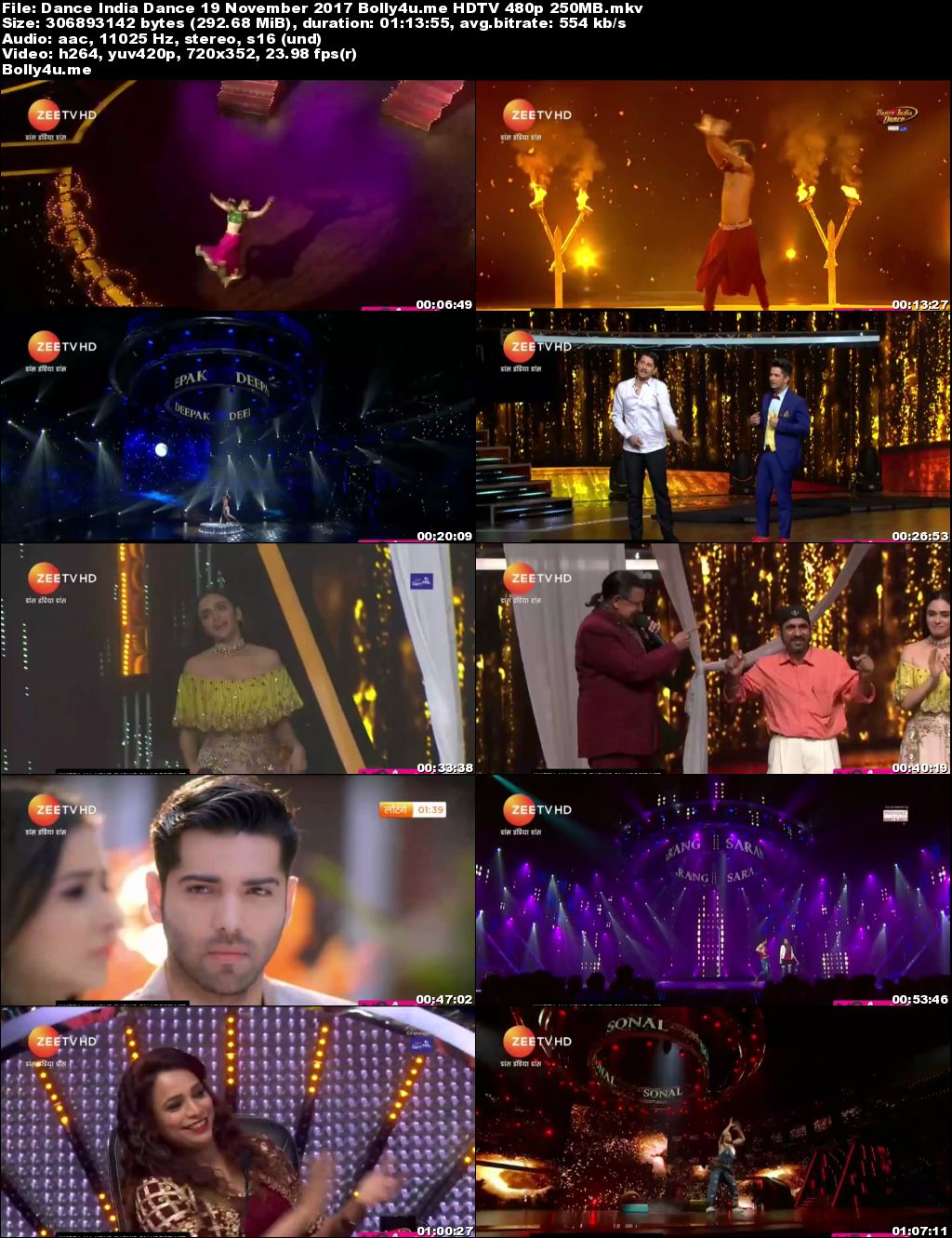 Dance India Dance HDTV 480p 250MB 19 November 2017 Download