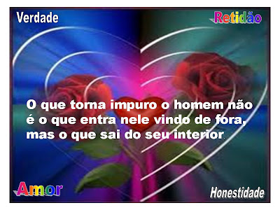 Resultado de imagem para o que torna impuro o homem não é o que entra nele vindo de fora, mas o que sai do seu interior