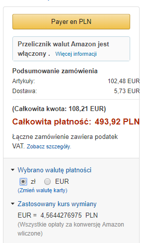 ekran końcowy zamówienia Kindle Paperwhite 3 w promocji na amazon.fr