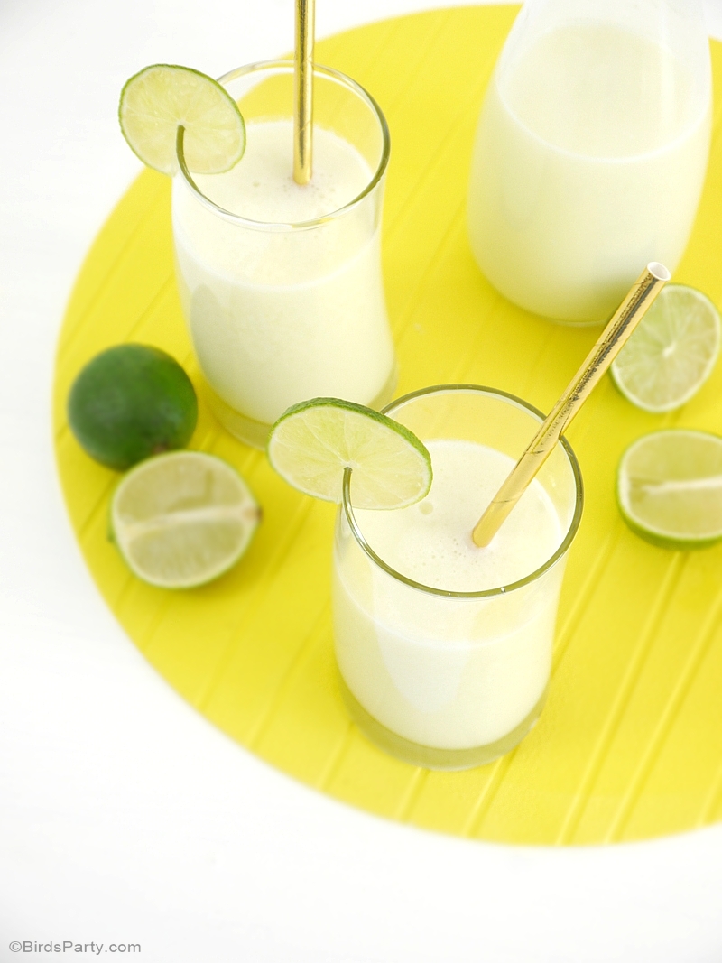 Brazilian Lemonade Limeade Recipe for a Rio Olympic Party - BirdsParty.com