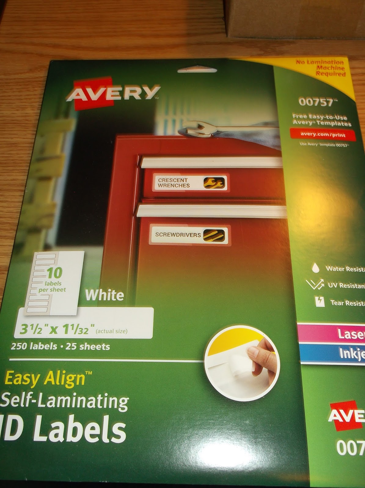 Missy's Product Reviews Avery Easy Align SelfLaminating ID Labels