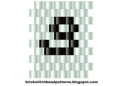 Free brick stitch beaded alphabet pattern number 8 download.