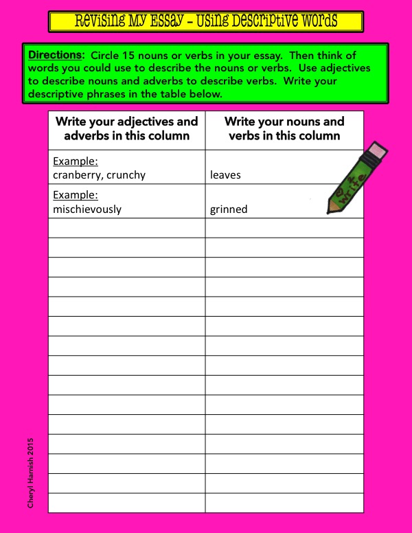 Cheryl's Little Corner of Learning: Editing and Revision in Writing