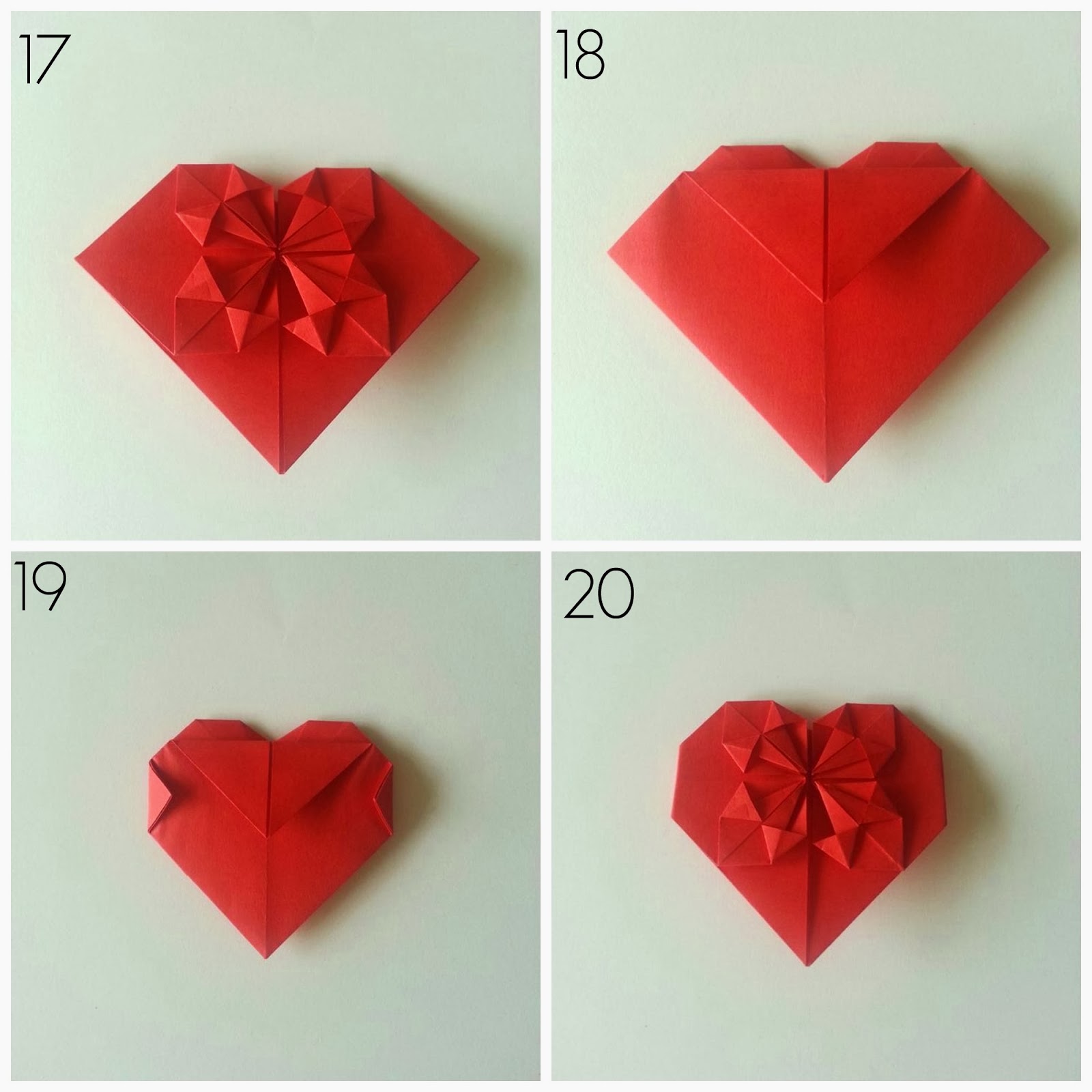 ROSA MERLIZA CRAFT Diy Cuore Origami