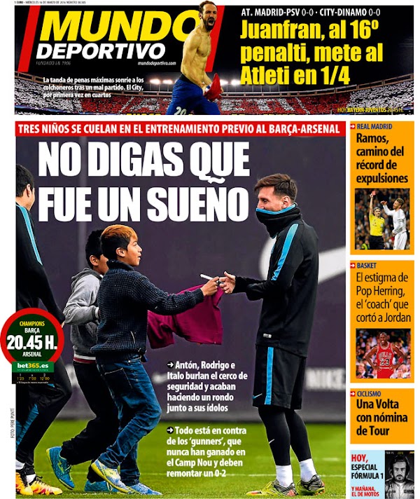 FC Barcelona, Mundo Deportivo: "No digas que fue un sueño"