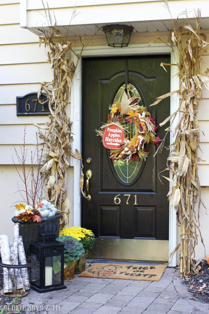 Golden Boys And Me Fall Home Tour 2016 Outdoor Fall Decor Ideas