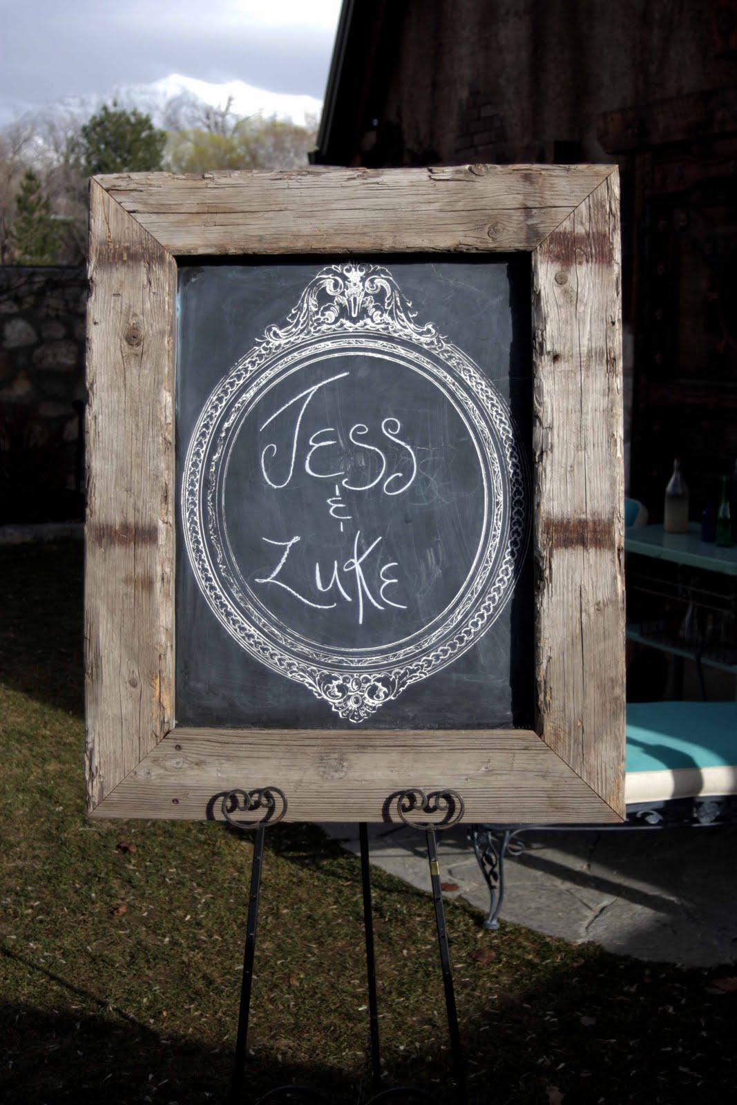 Lavender and Lace Rental Rustic Chalkboard