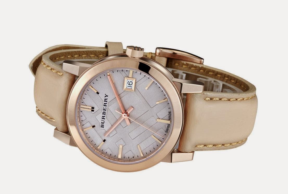 Burberry BU9109 Women's The City Leather Strap Watch Avenue Online