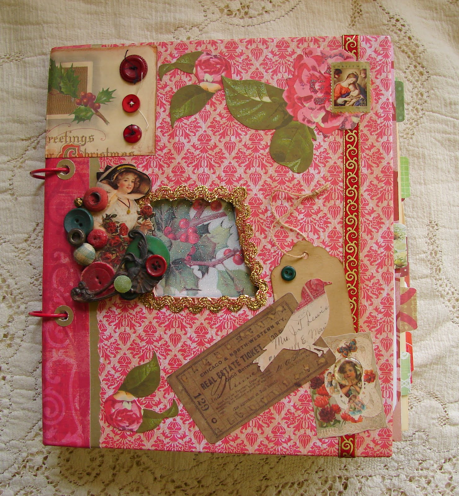 ARTiCREATE by Lynn Lindley *Holiday Decor Ideas* Altered Art Book