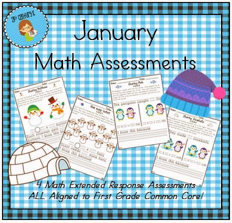 http://www.teacherspayteachers.com/Product/January-Themed-First-Grade-Math-Extended-Response-Bundle-1627550