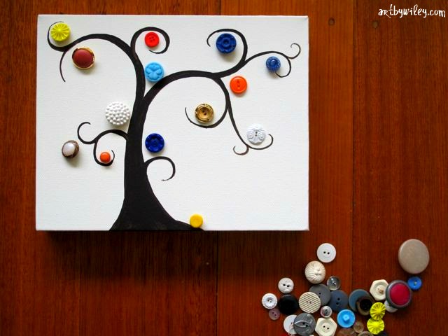 Jodi Wiley Sketchblog: Button Tree Tutorial