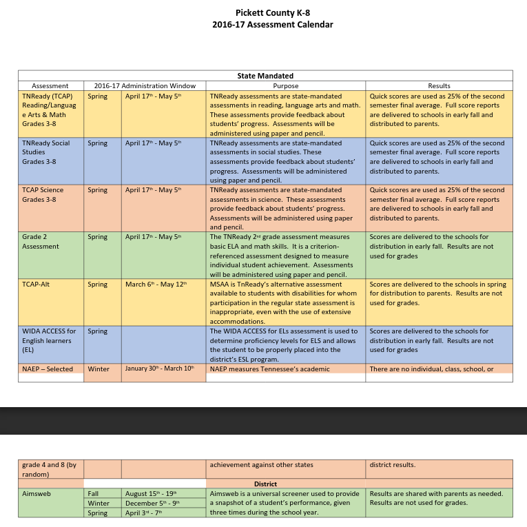 Assessment Calendar Templates 9 Free Word Pdf Format Download Riset
