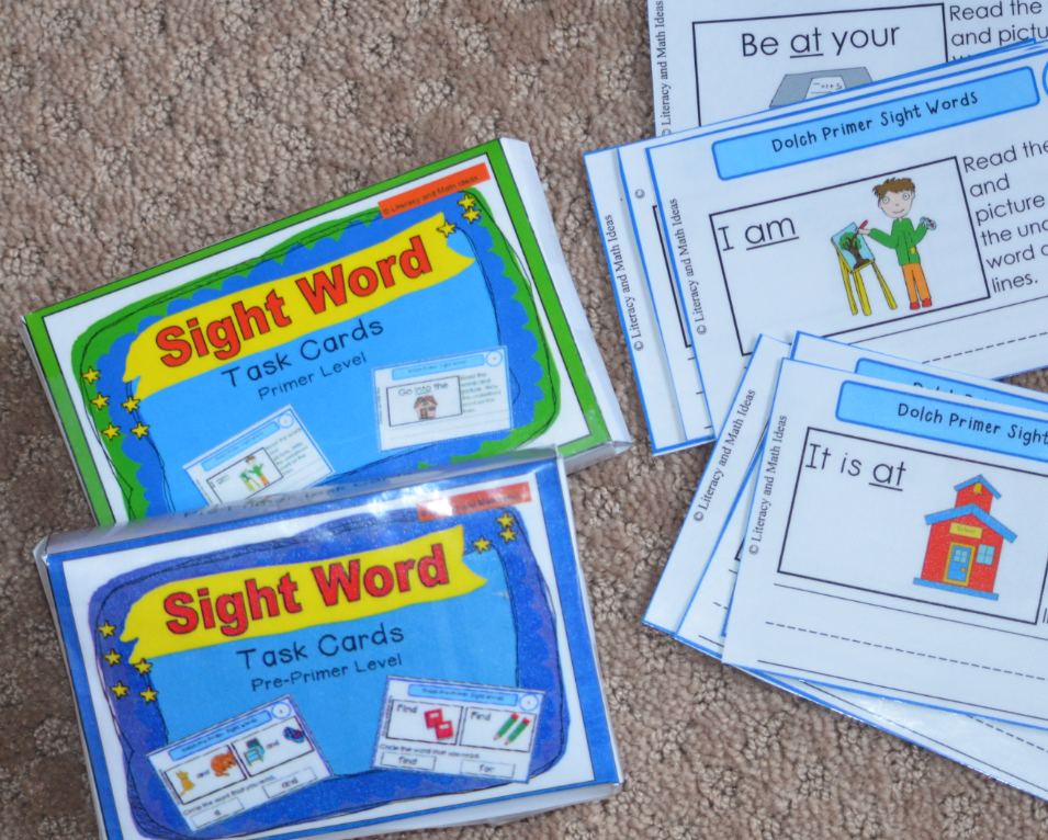 Literacy & Math Ideas: Dolch Word Task Cards