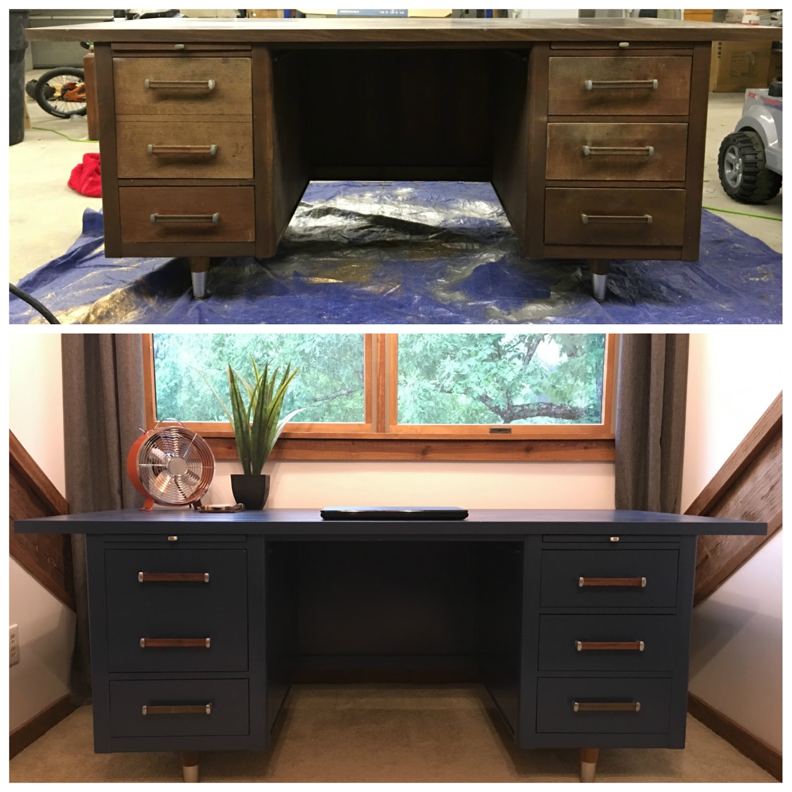 Mid Century Desk Makeover The Roots of Home