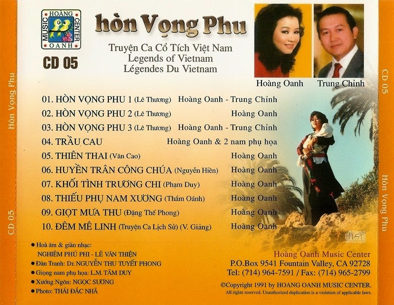 Kết quả hình ảnh cho Hoàng Oanh – Hòn Vọng Phu (1991) [FLAC] {Hoang Oanh CD}
