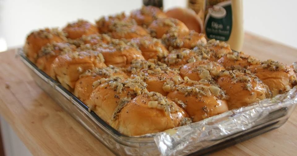bakedhamandcheesepoppyseedsliders good recipes