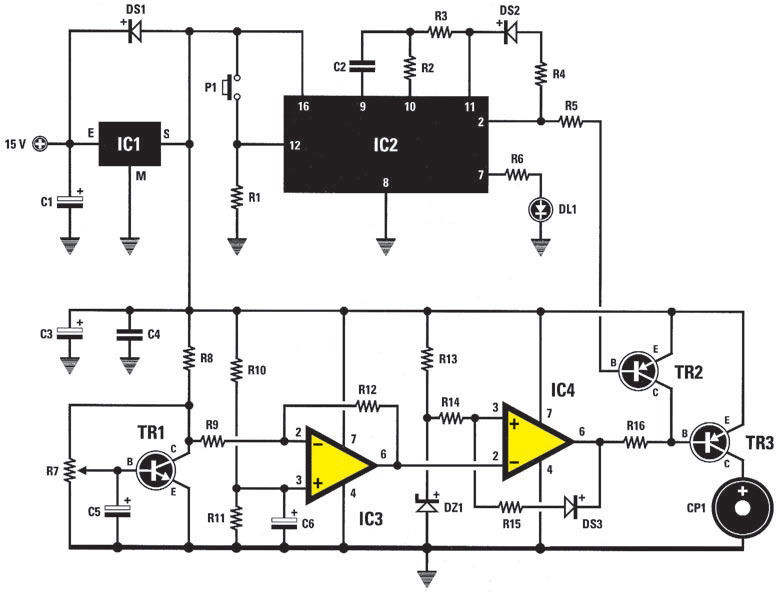 Schema electronique capteur temperature