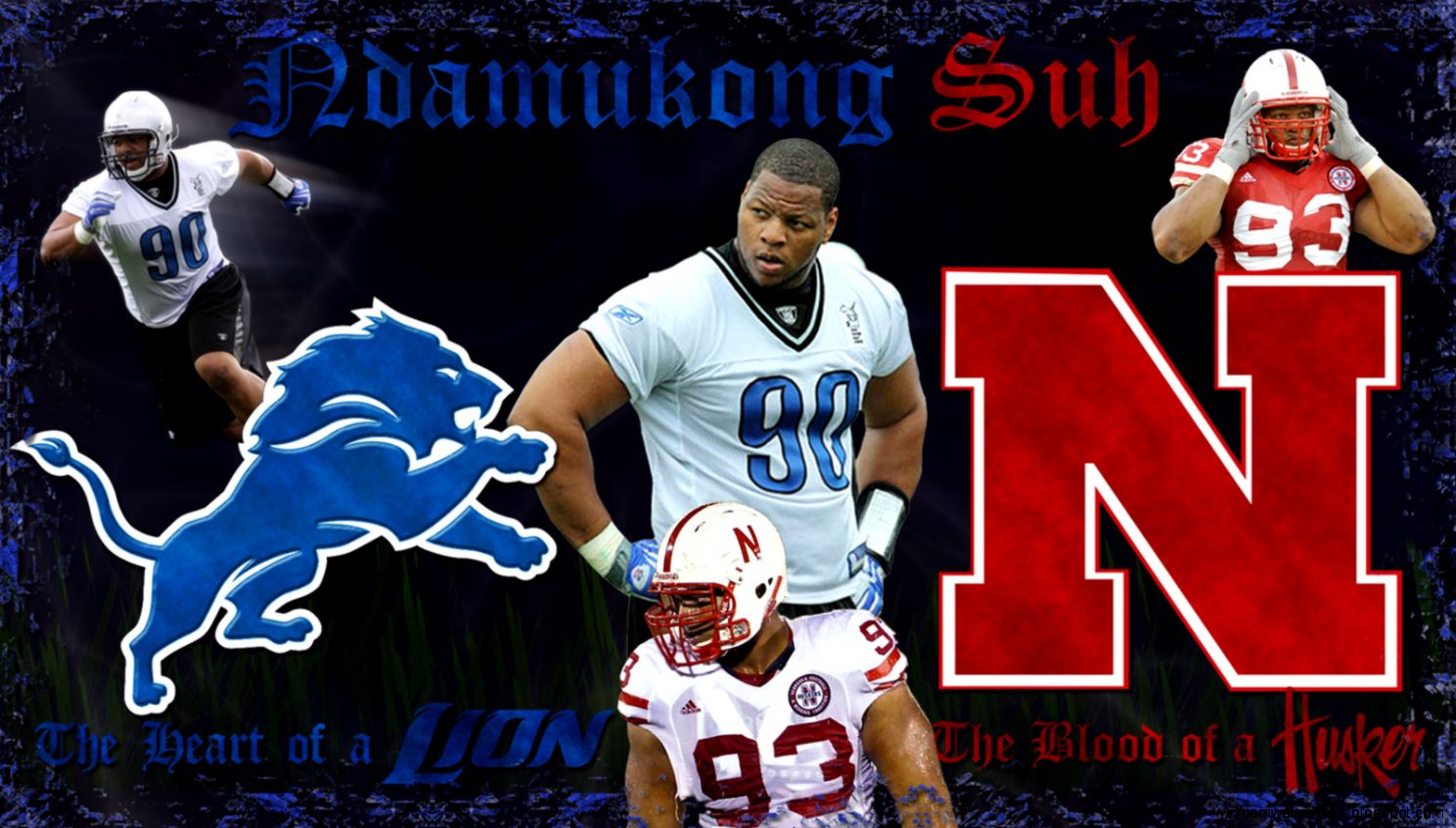 Wallpapers By Wicked Shadows Ndamukong Suh Lions Huskers Heart of