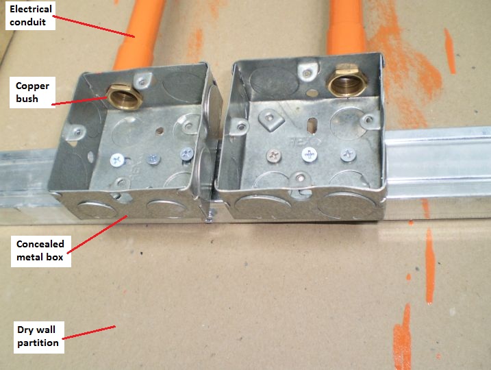 Electrical Installation Wiring Pictures: Conduit to trunking connections