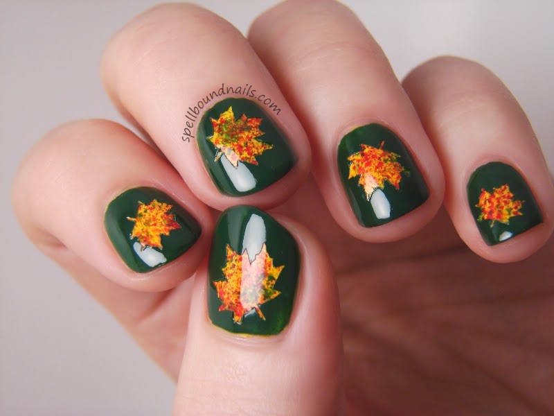 9. Elegant Green Leaf Nail Designs for a Sophisticated Look - wide 11