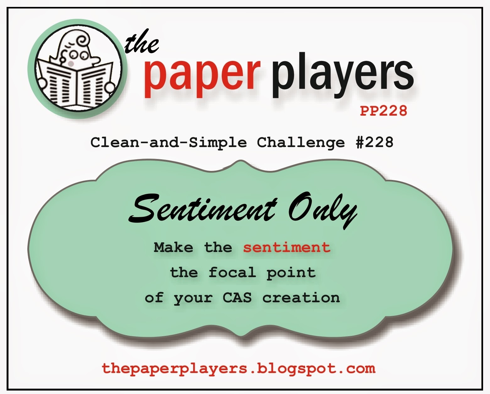 Paper plays. CAS Cards Challenge. Simple clean.