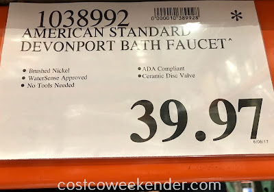 Deal for the American Standard Devonport Bath Faucet at Costco